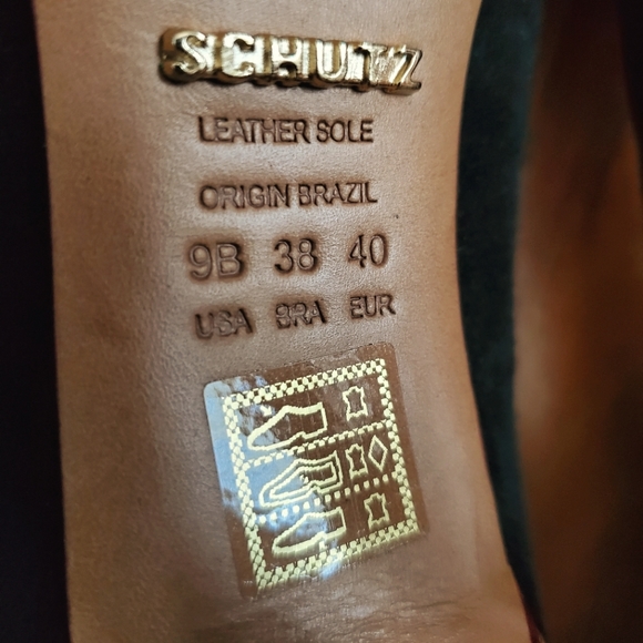 SCHUTZ Charlotte Suede Peep Toe Platform Pump, 40 - Picture 7 of 12